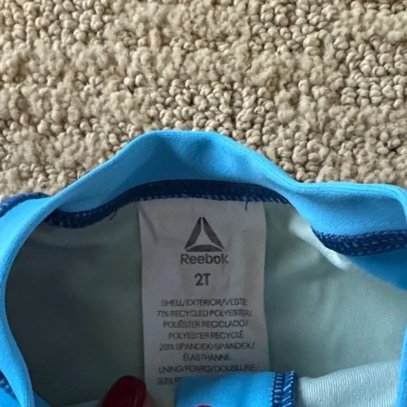 Reebok Girls Blue and White Swimsuit - Picture 2 of 6